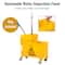 Mind Reader Bucket with Wringer and Mop Set, 22 Qt (5.5 Gallon), Floor Cleaning, Wheels, 16.25"L x 10.75"W x 24.5"H, Yellow